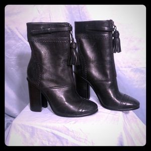 Tory Burch Huxley Tassel 95mm Bootie, Black